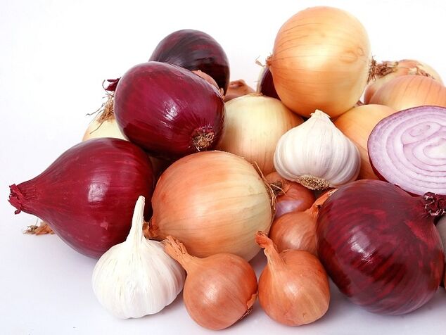 Knoblauch und Zwiebeln für Potenz